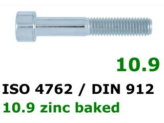 ISO 4762 / DIN 912 10.9 zinc baked