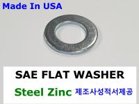SAE Flat Washer steel zinc  (USA)